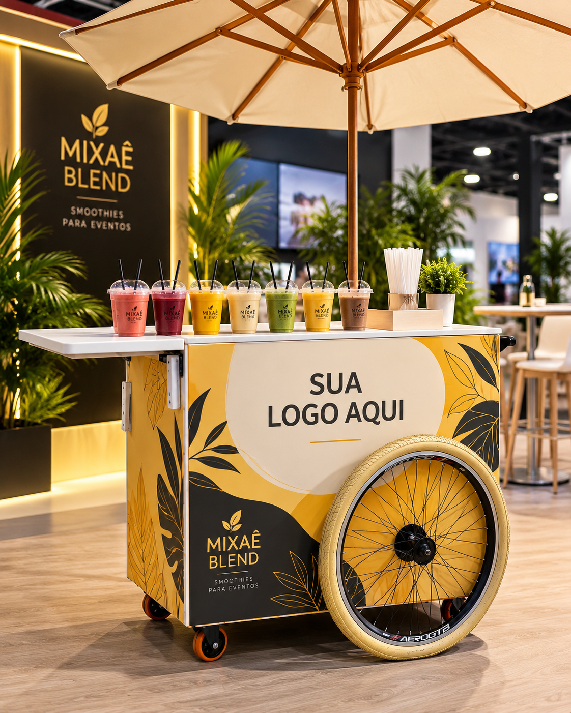 Carrinho MIXAÊ BLEND de smoothies personalizável com a sua marca